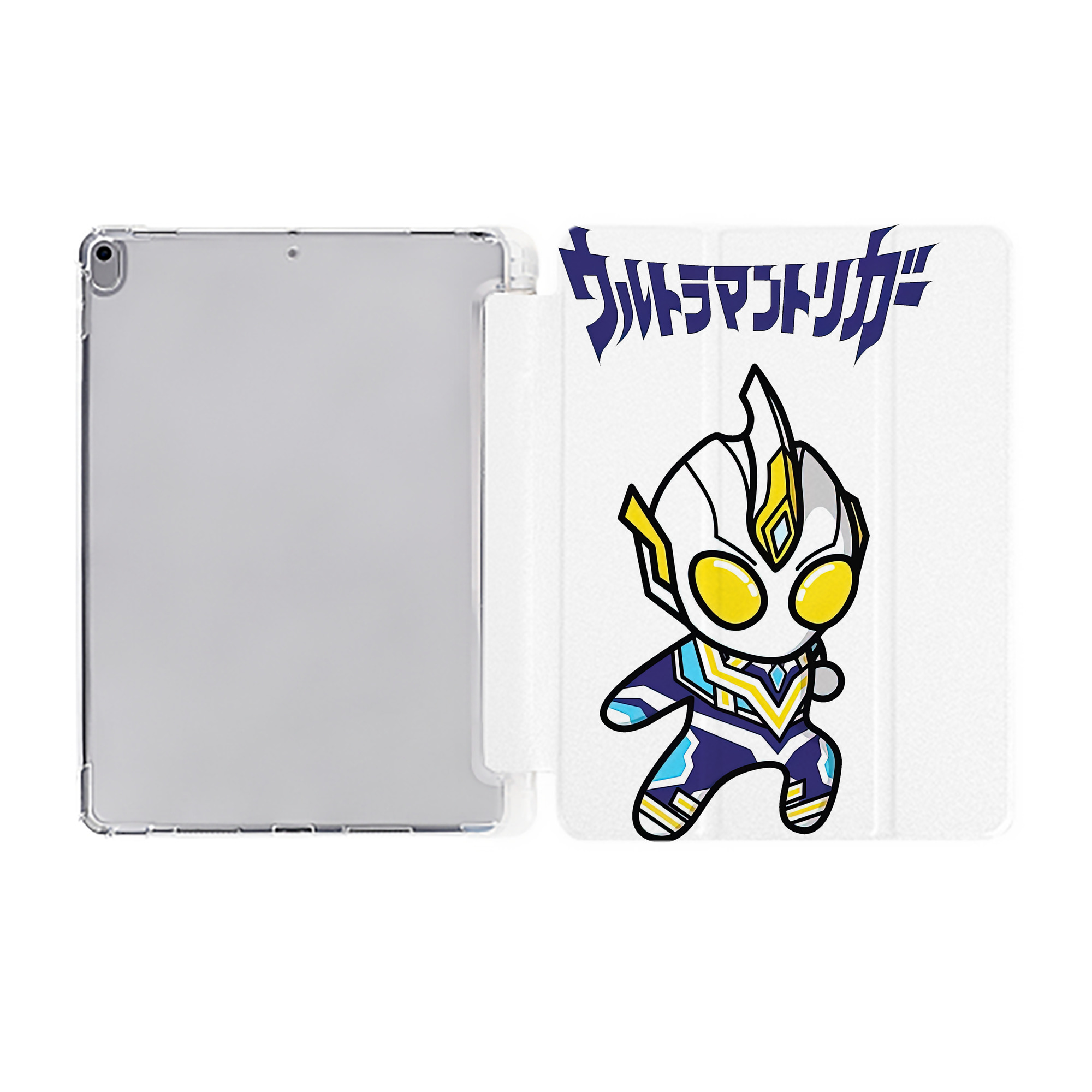 （画像用） ウルトラマン Ultraman IPad ケース ペン収納付き 三つ折りスタンド PUレザー×シリコン 対応機種9.5/10.5/10.9インチ